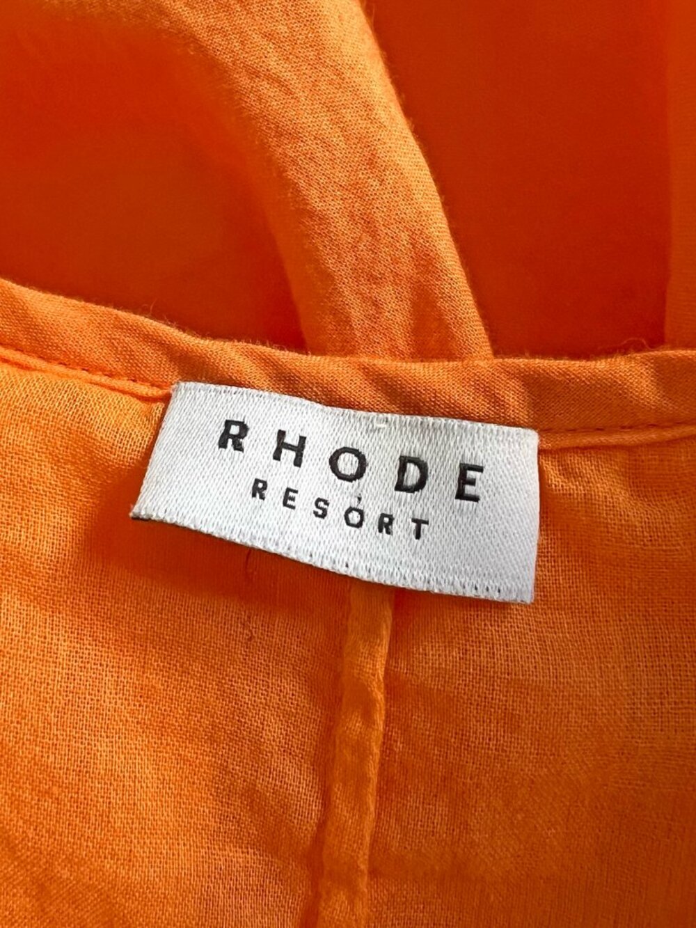Rhode Resort Orange Cotton Ruffle Trapeze Dress Sundress Summer Revolve Size L - Picture 4 of 4